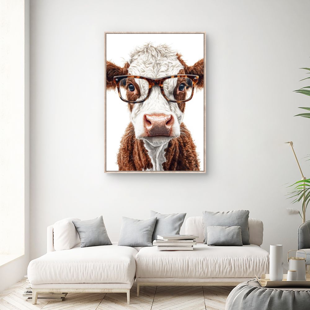 Toile "Vache stylée"
