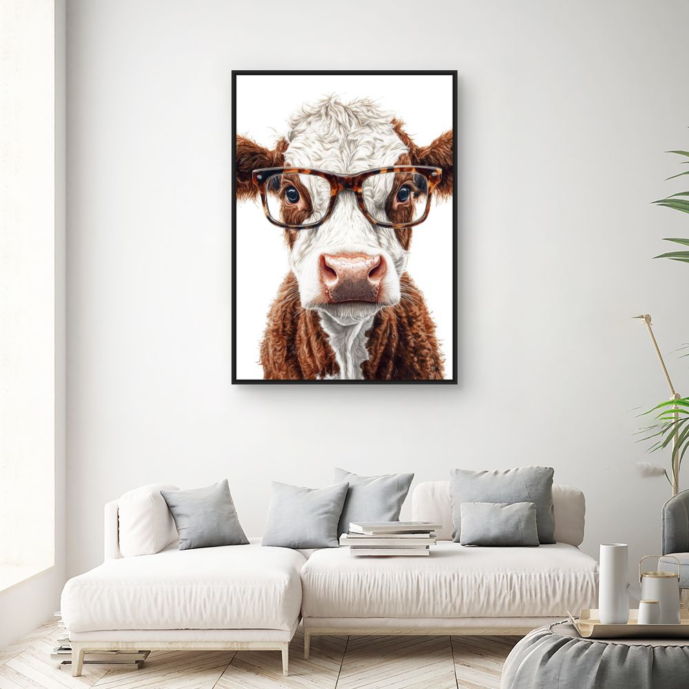 Toile "Vache stylée"