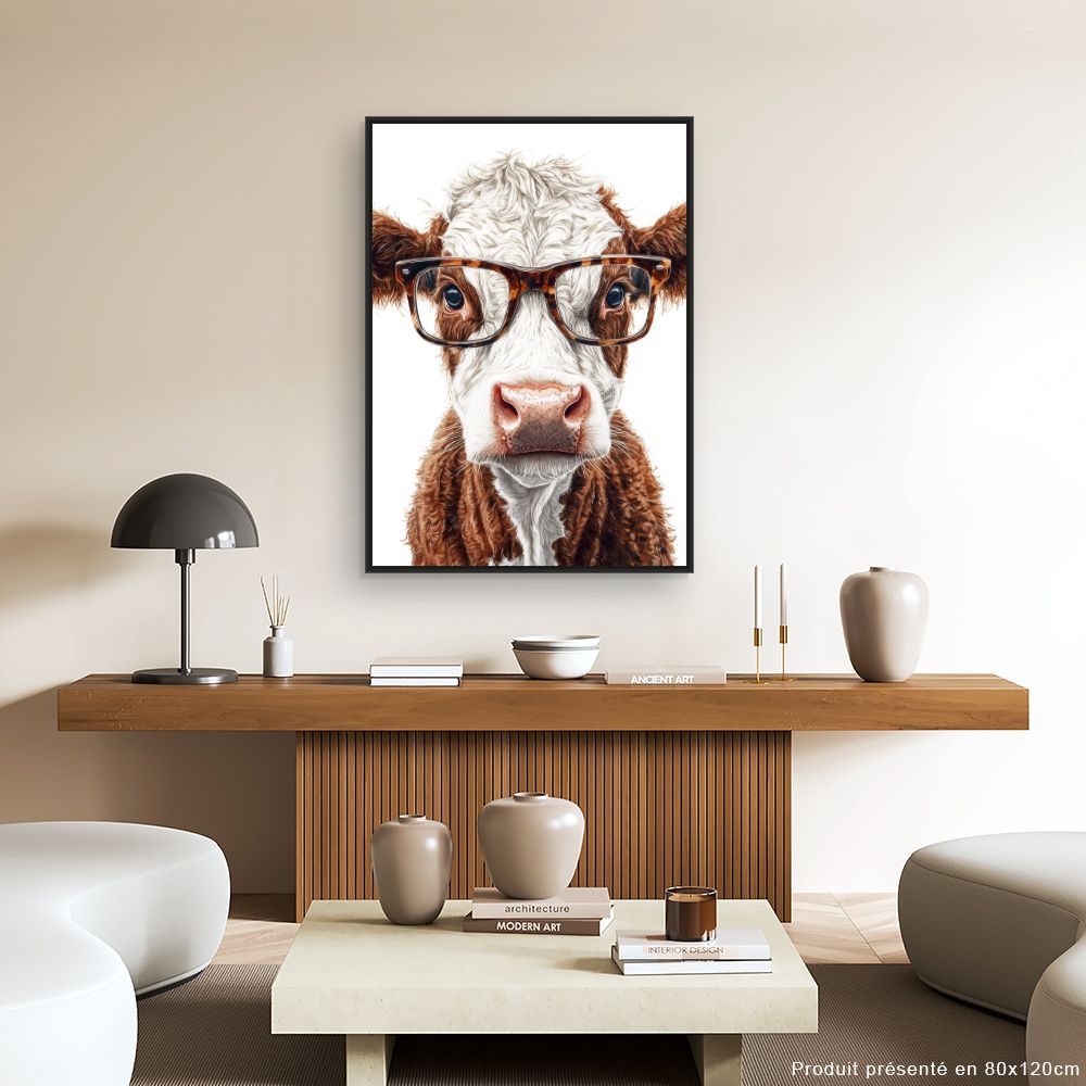 Toile "Vache stylée"