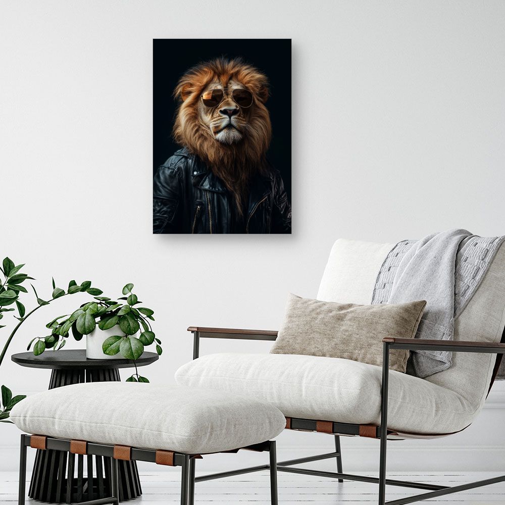 Toile "Lion raffiné"