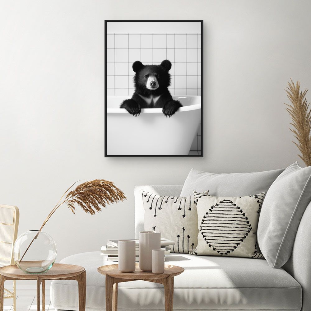 Toile "Ours dans baignoire"