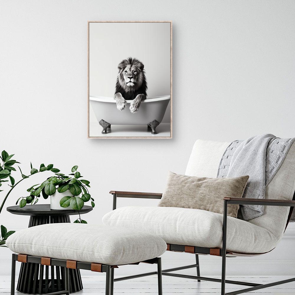 Toile "Lion majestueux détendu"