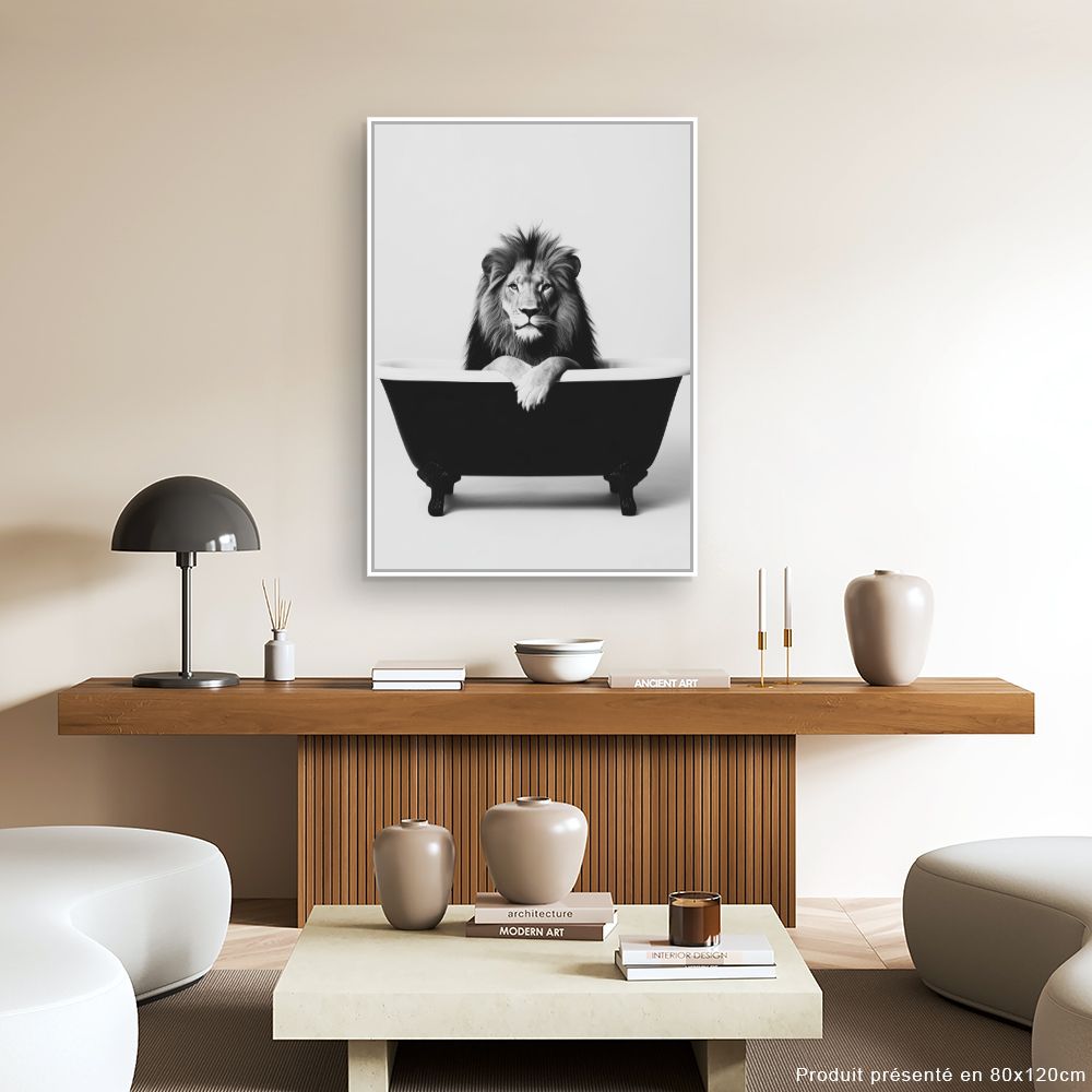 Toile "Lion majestueux relax"