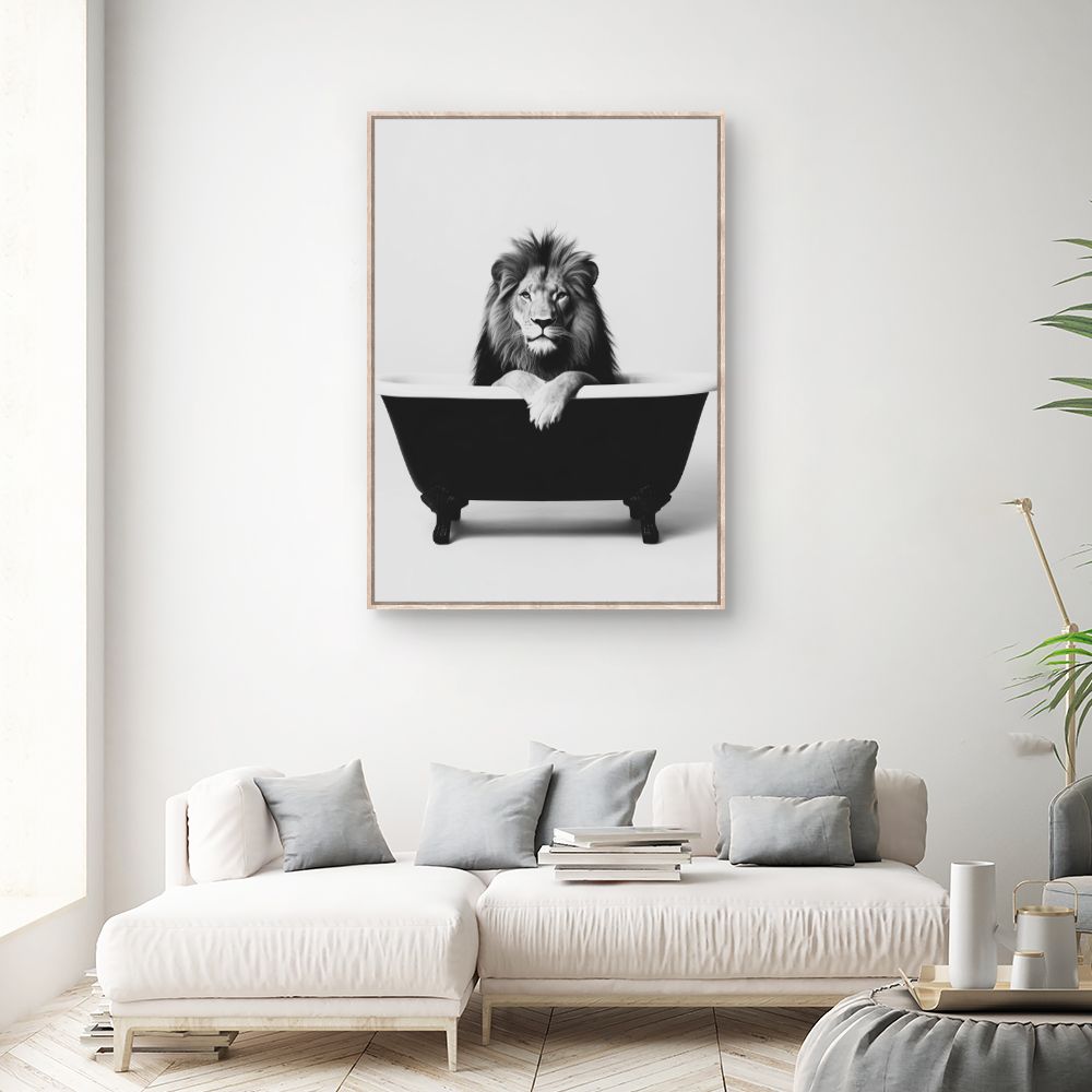 Toile "Lion majestueux relax"