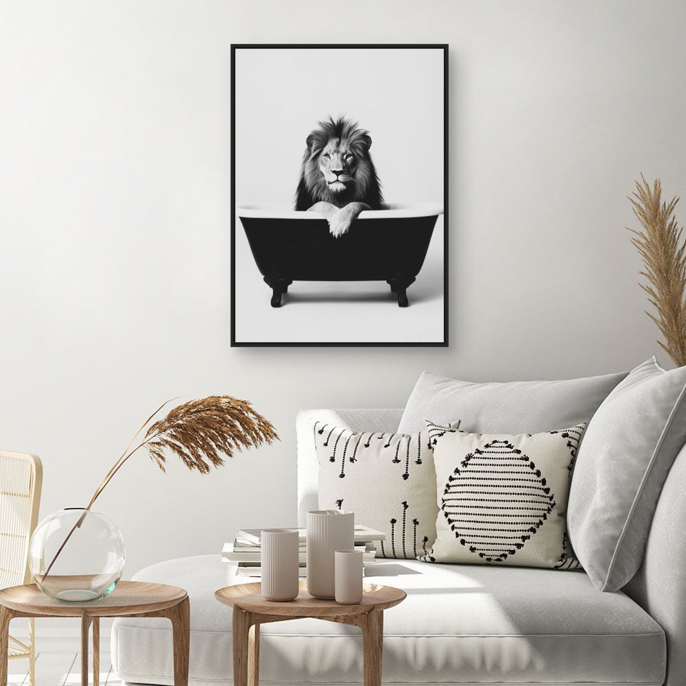 Toile "Lion majestueux relax"