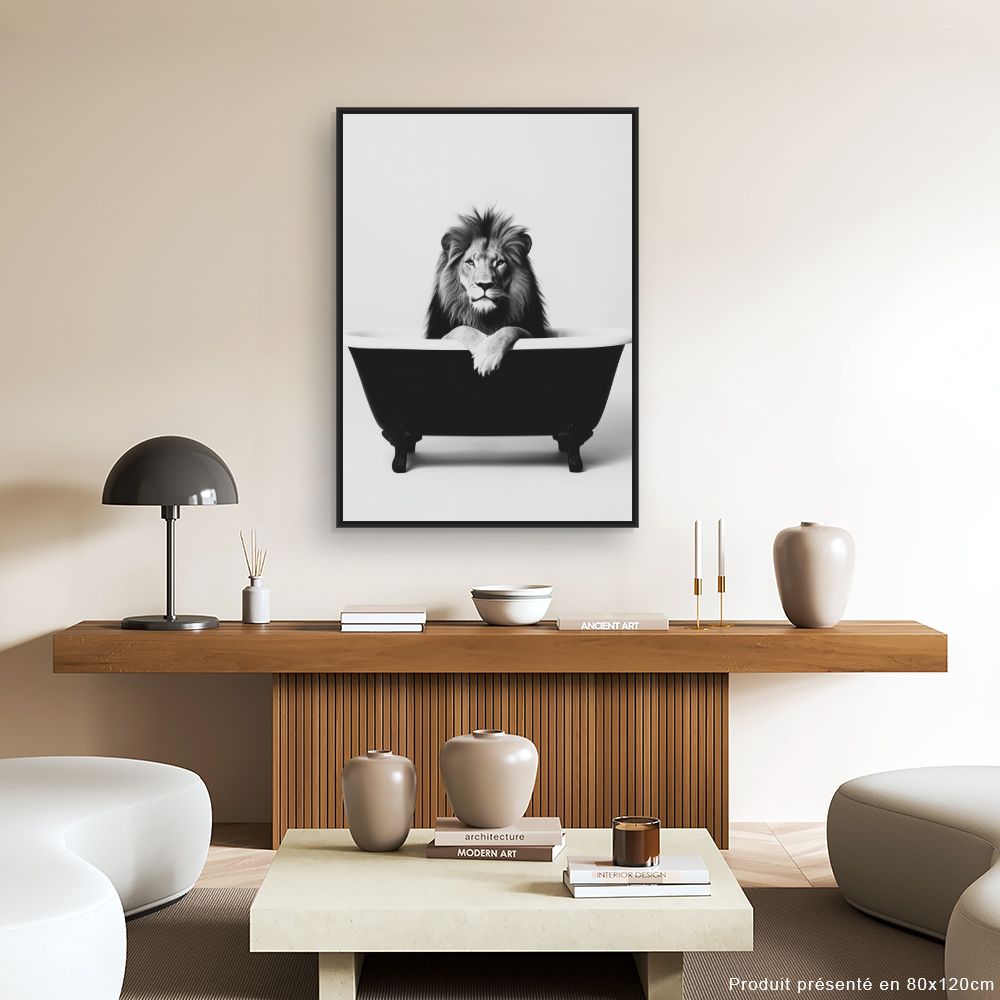 Toile "Lion majestueux relax"