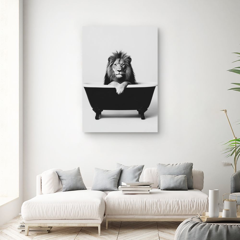 Toile "Lion majestueux relax"