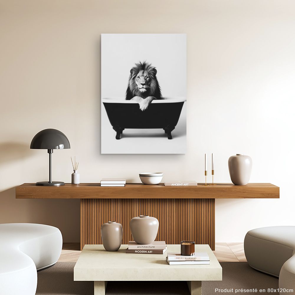 Toile "Lion majestueux relax"