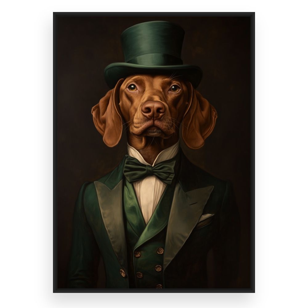 Toile Chien élégant victorien – toile cadre noir (slide 3)