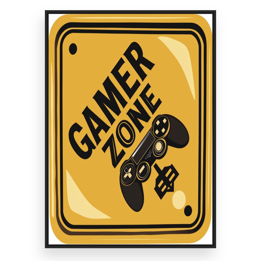 Toile Gamer dynamique – toile cadre noir (slide 3)