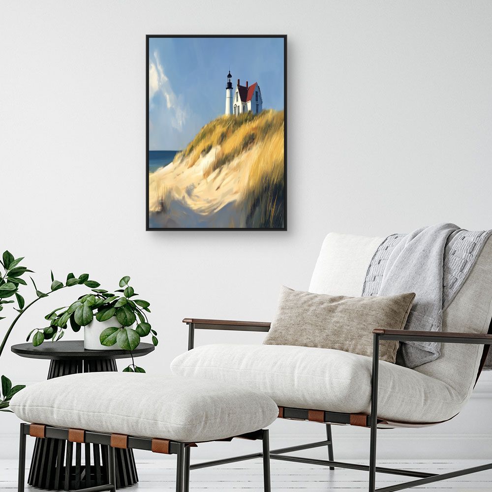 Toile "Phare côtier paisible"