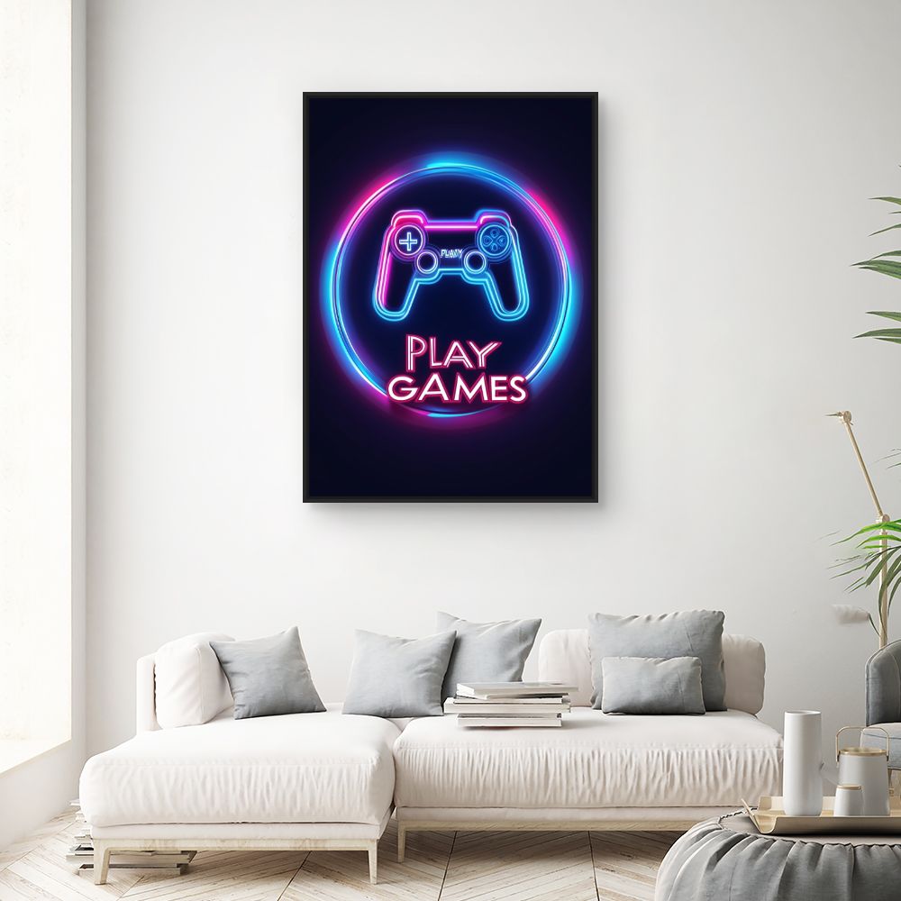 Toile "Neon gaming vibe"