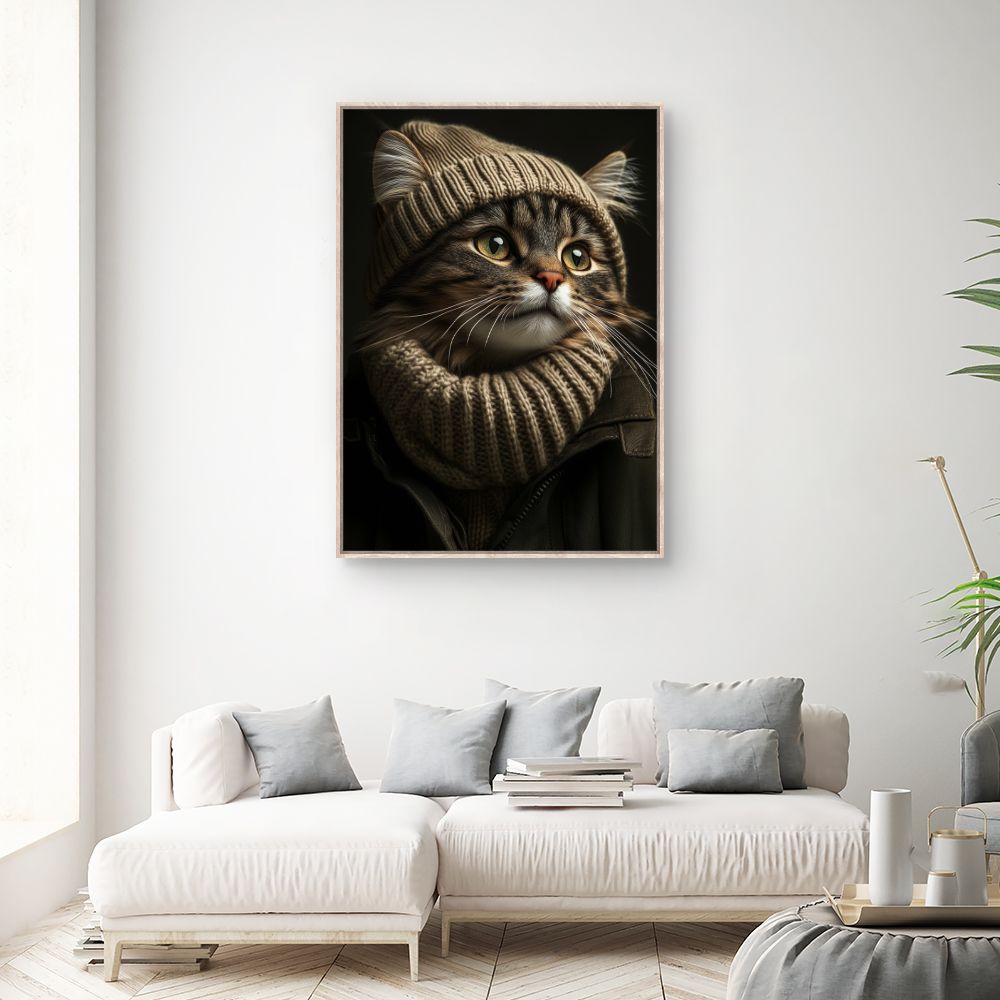 Toile "Chat élégant"