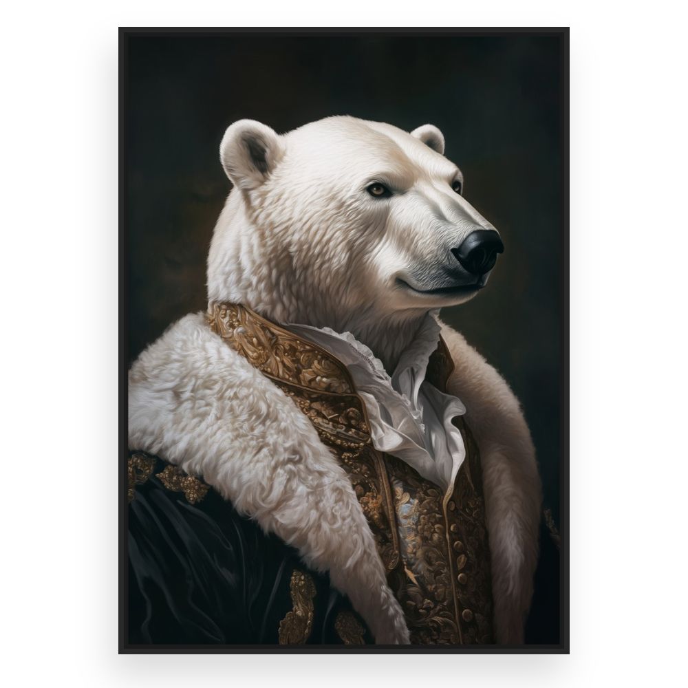 Toile Ours élégant majestueux – toile cadre noir (slide 3)