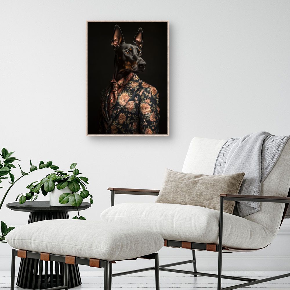 Toile "Chien élégant chic"