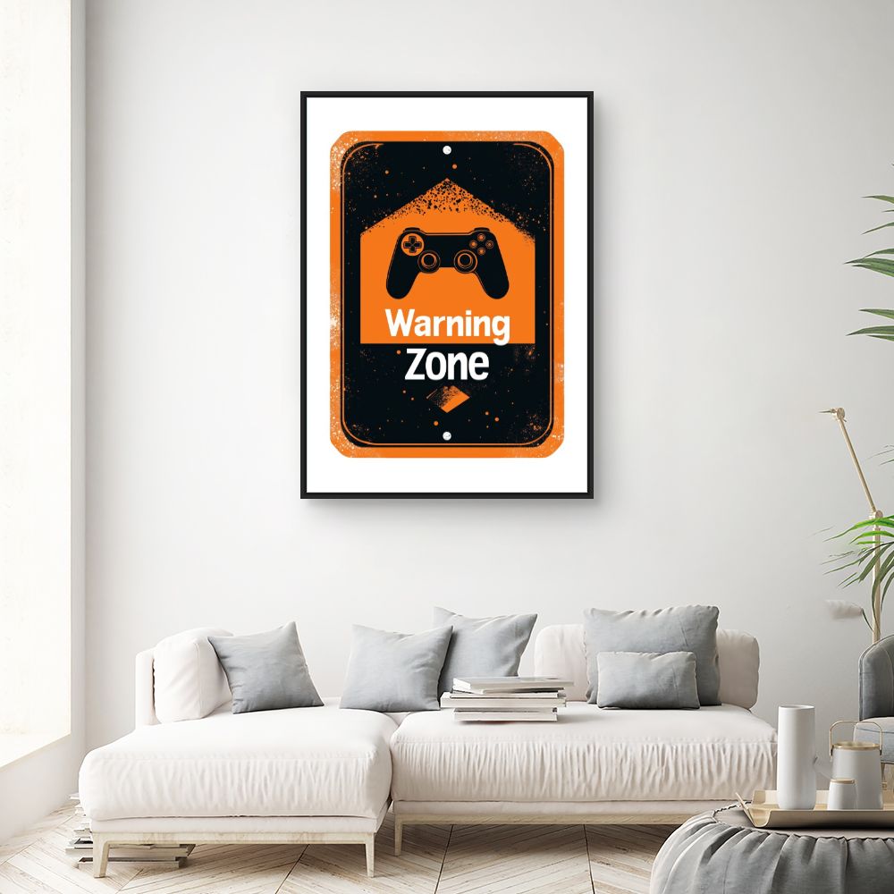 Toile "Avertissement Gamer"