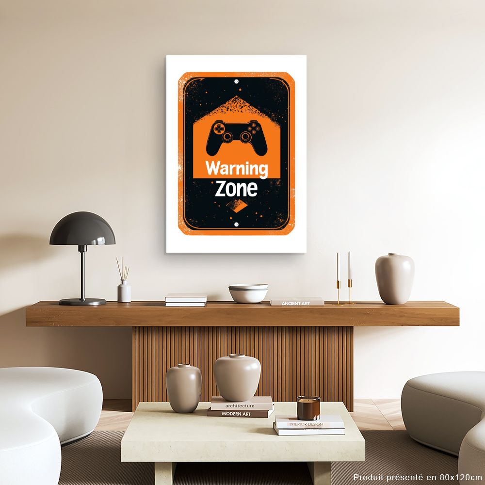 Toile "Avertissement Gamer"