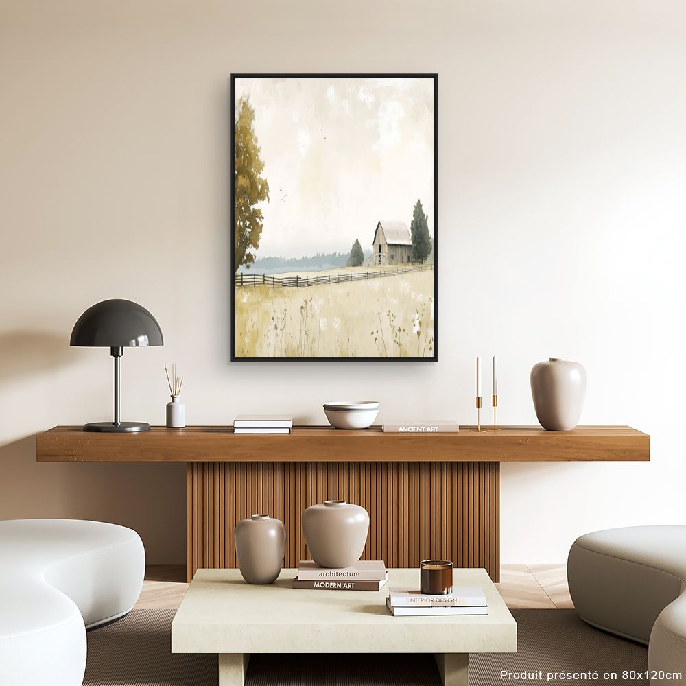 Toile "Ferme tranquille"