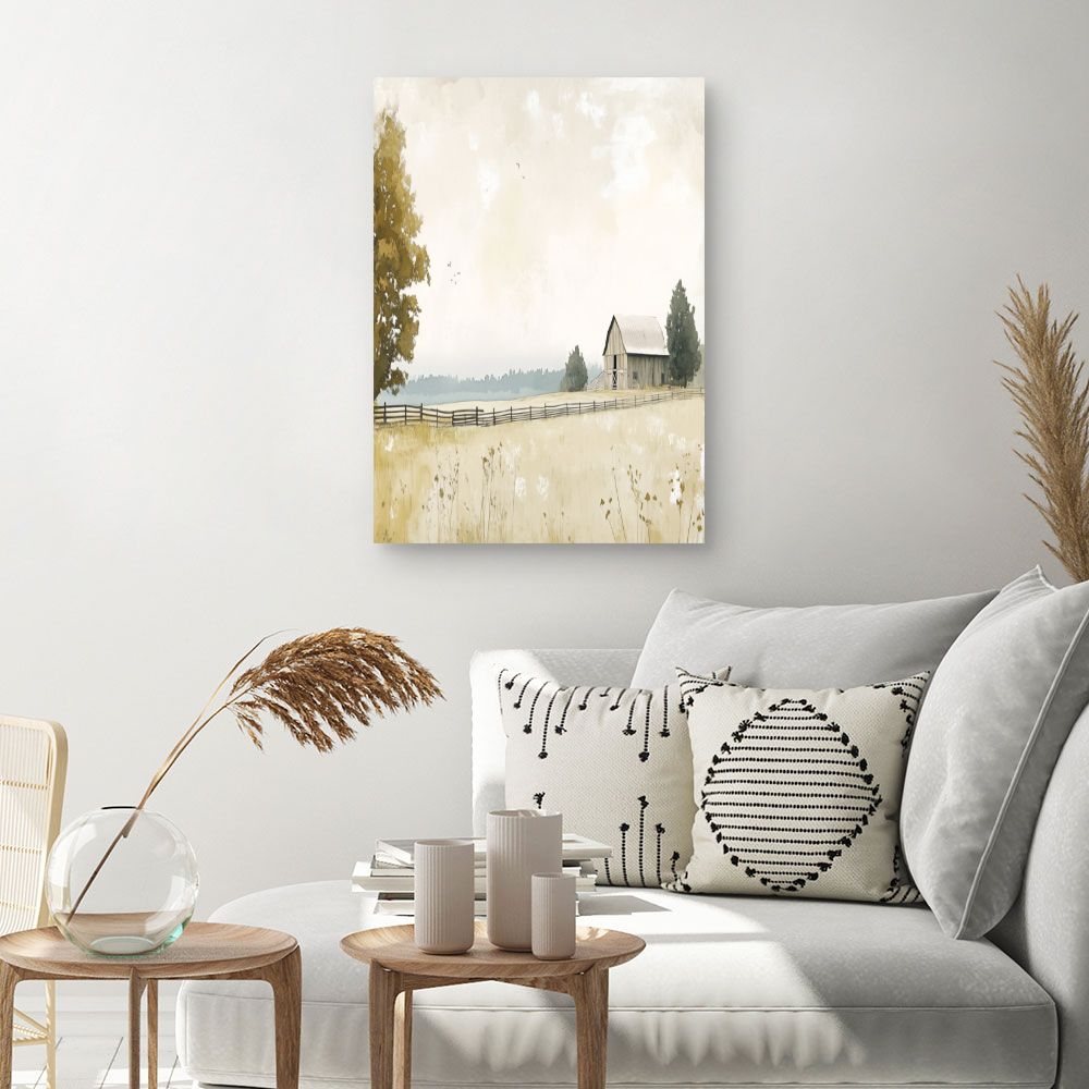 Toile "Ferme tranquille"