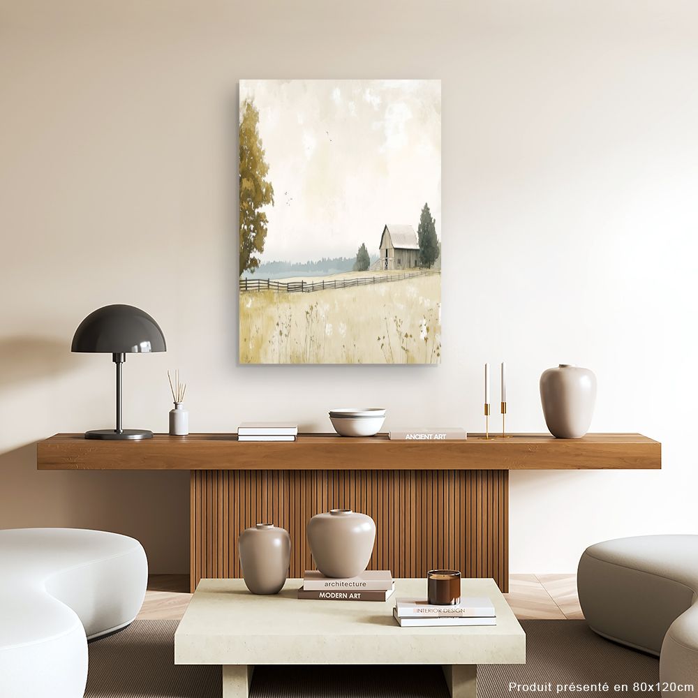 Toile "Ferme tranquille"
