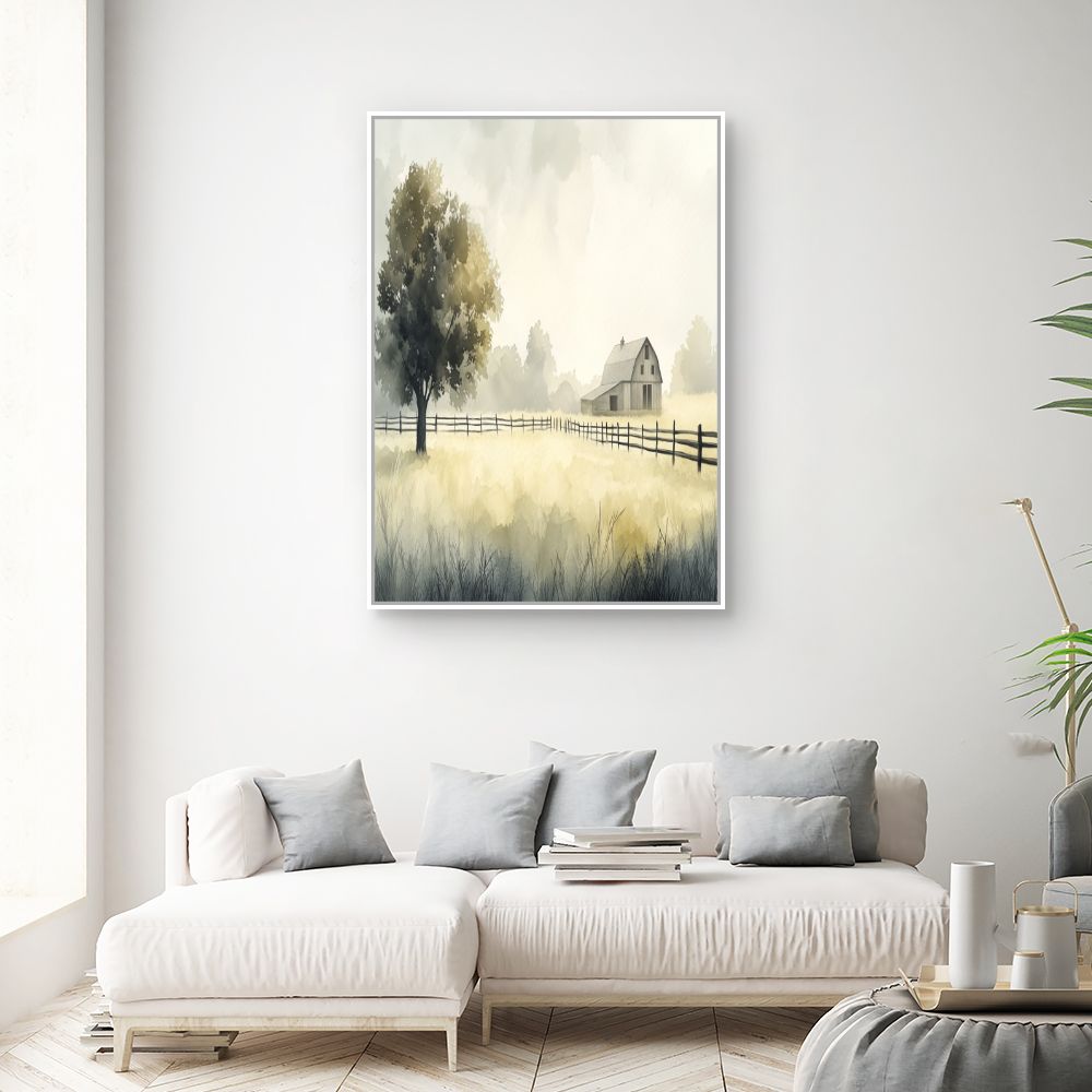 Toile "Paysage champêtre serein"