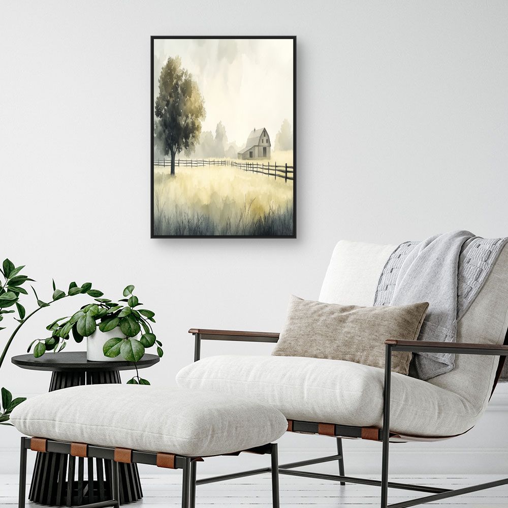 Toile "Paysage champêtre serein"