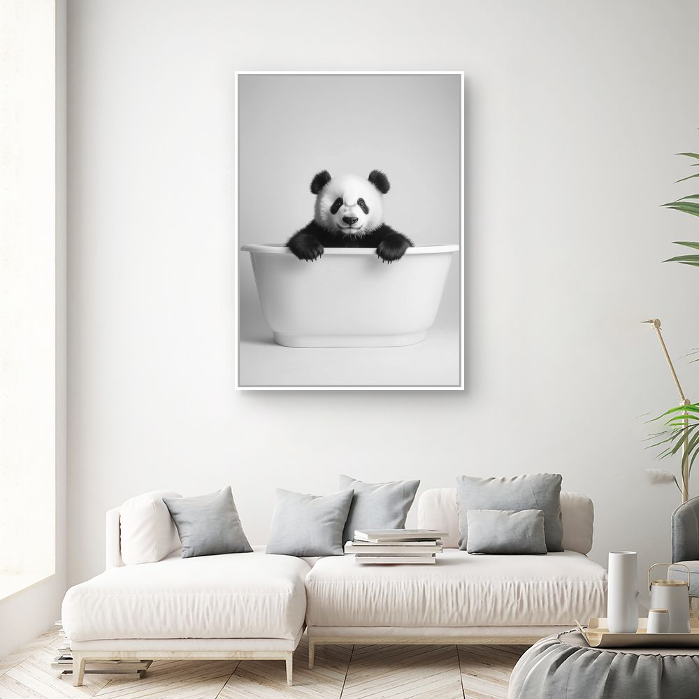 Toile "Panda amusant"