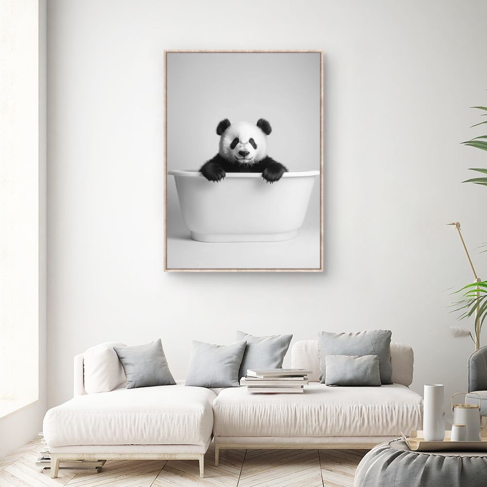 Toile "Panda amusant"