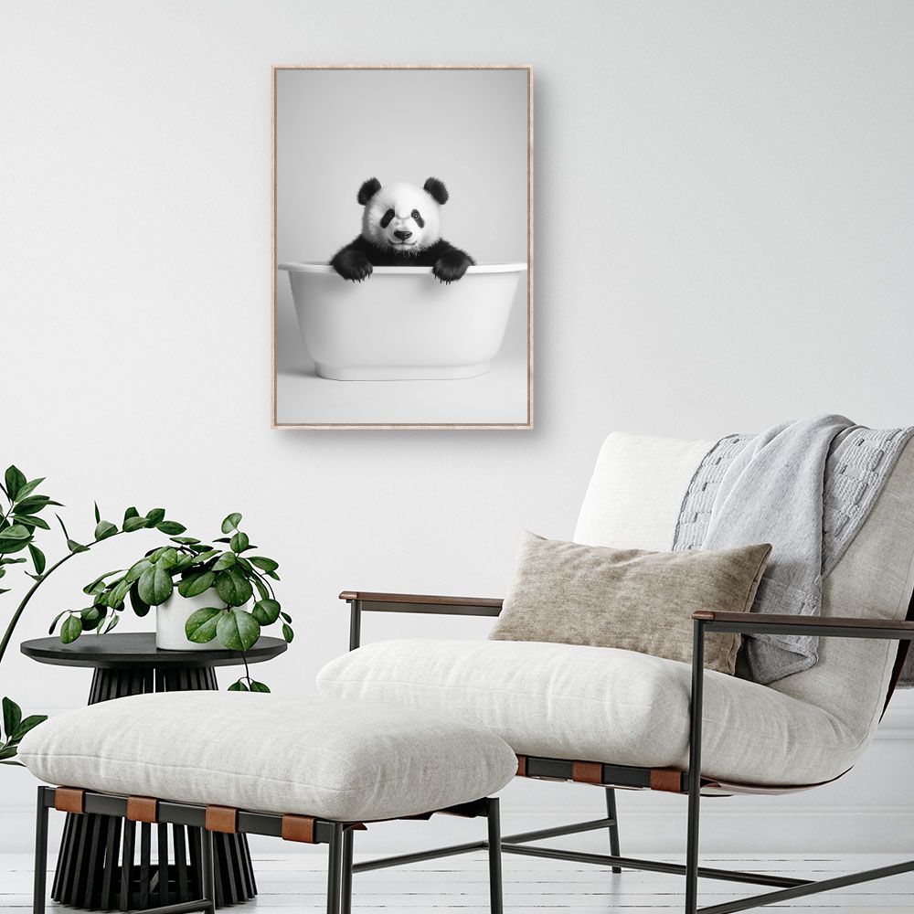Toile "Panda amusant"