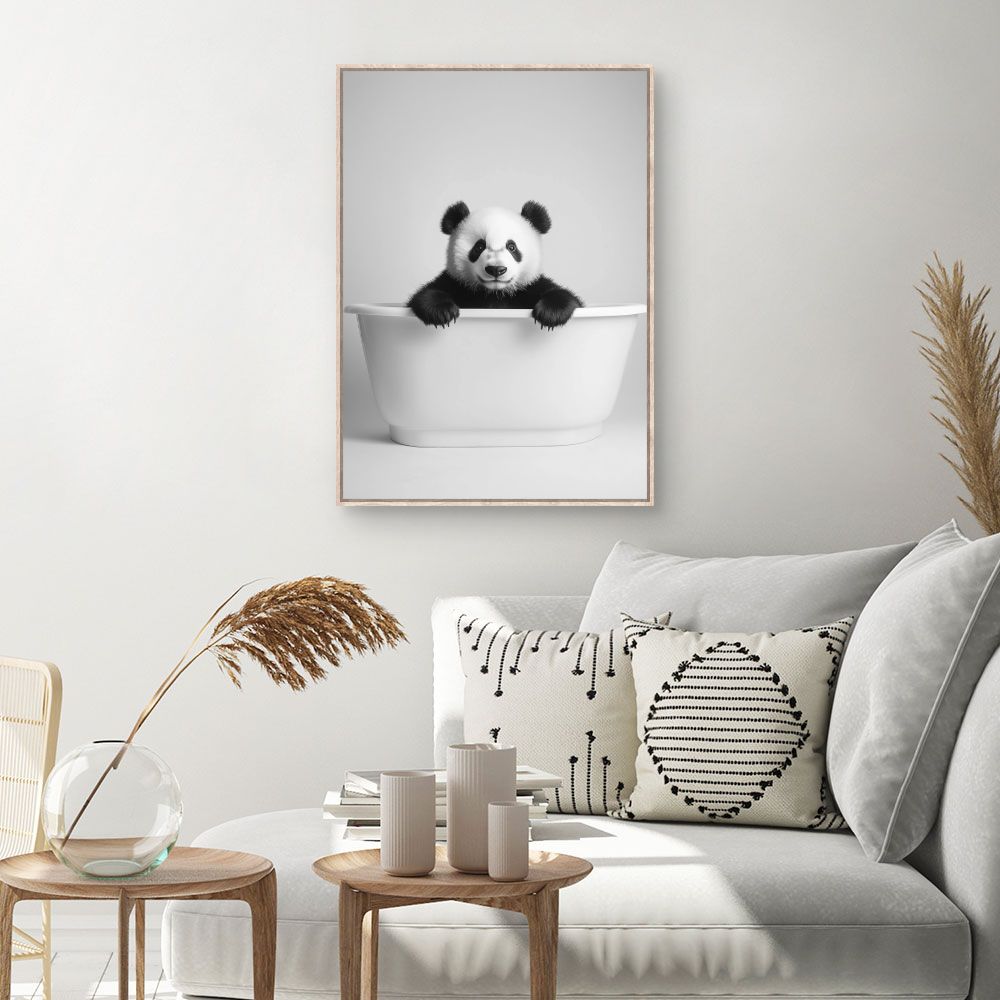 Toile Panda amusant – toile cadre naturel (slide 1, 60×90)
