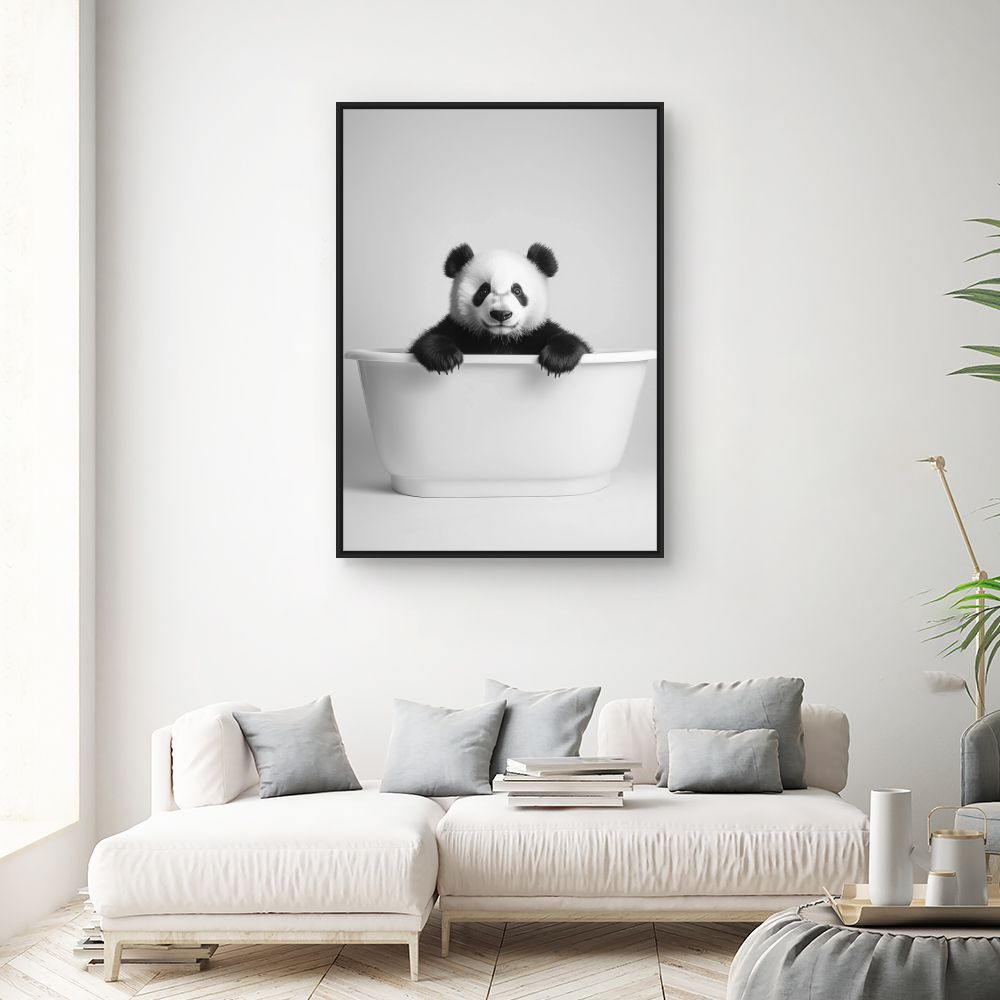 Toile "Panda amusant"