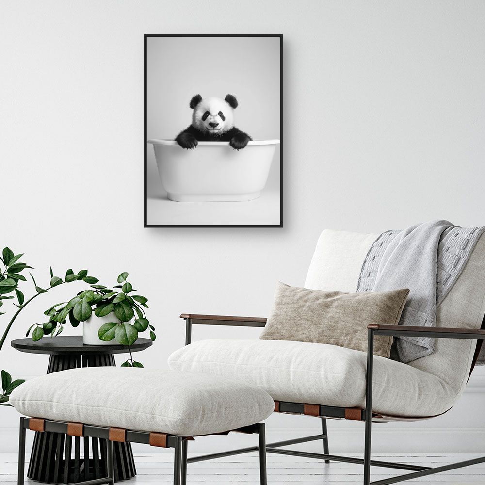 Toile "Panda amusant"