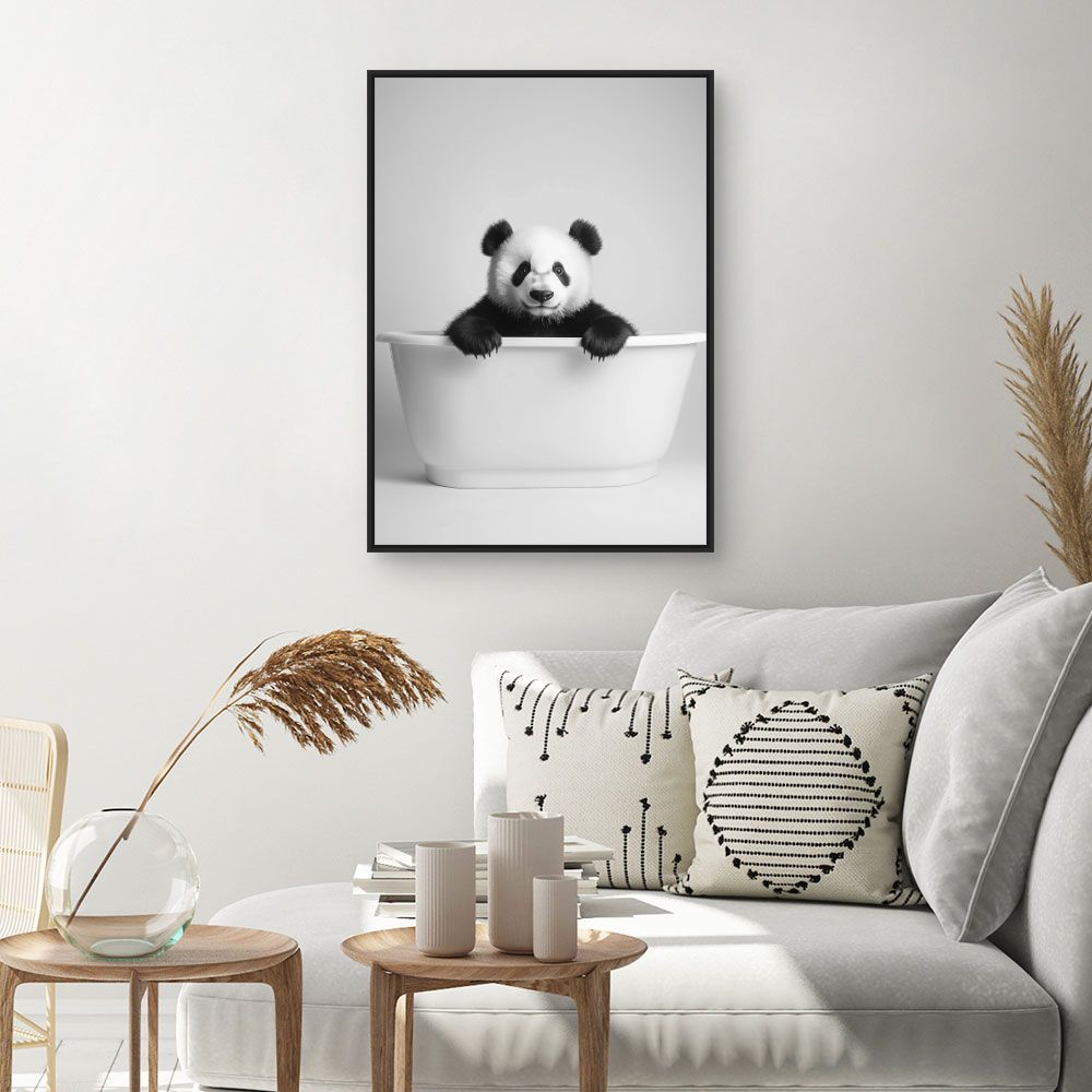 Toile "Panda amusant"