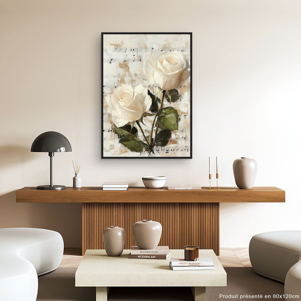 Toile "Roses mélodieuses"