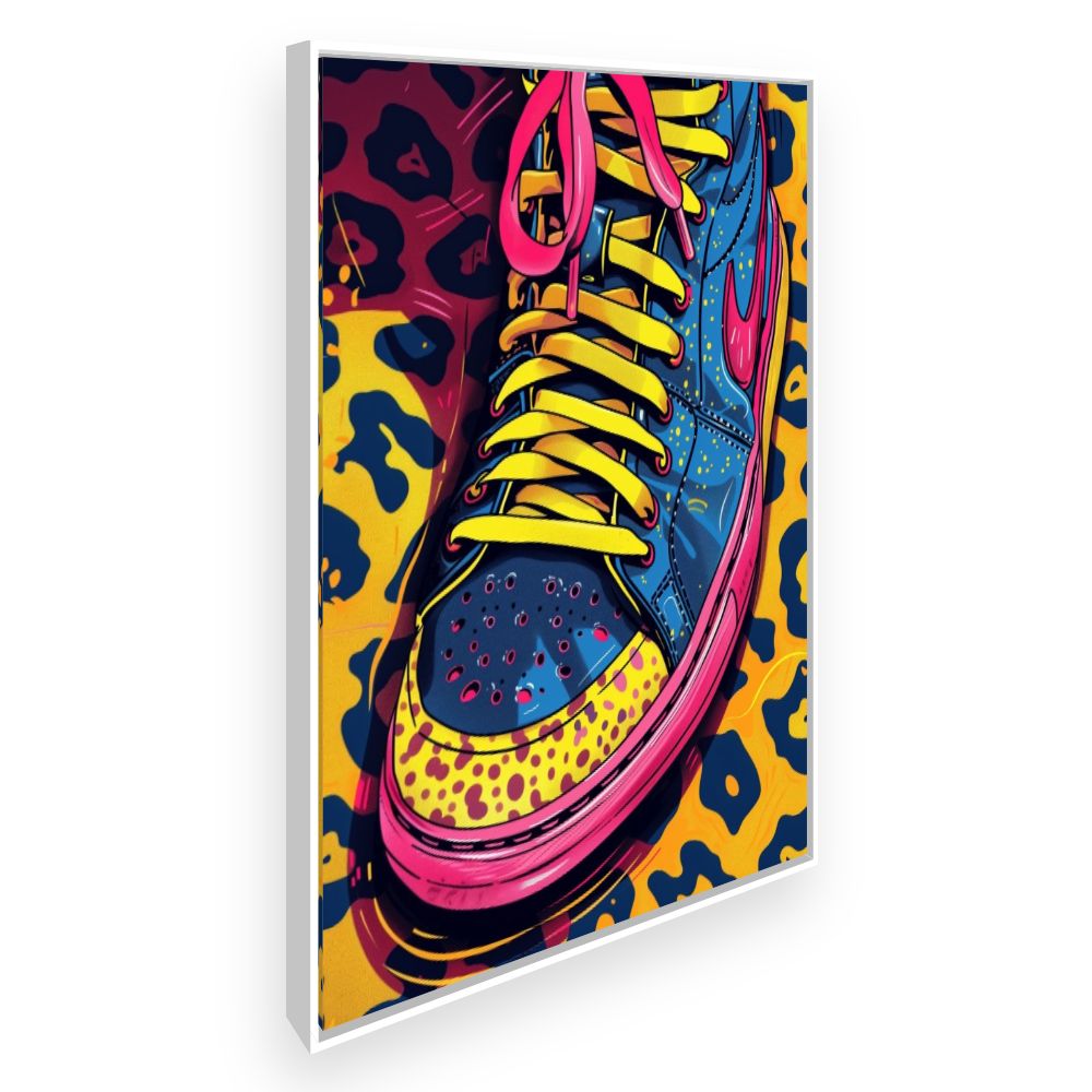 Toile Sneakers pop art – toile cadre blanc (slide 2)