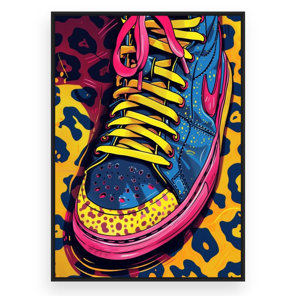 Toile Sneakers pop art – toile cadre noir (slide 3)