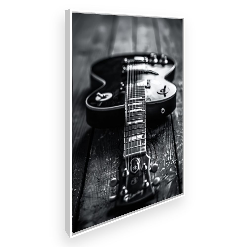 Toile Guitare élégante – toile cadre blanc (slide 2)