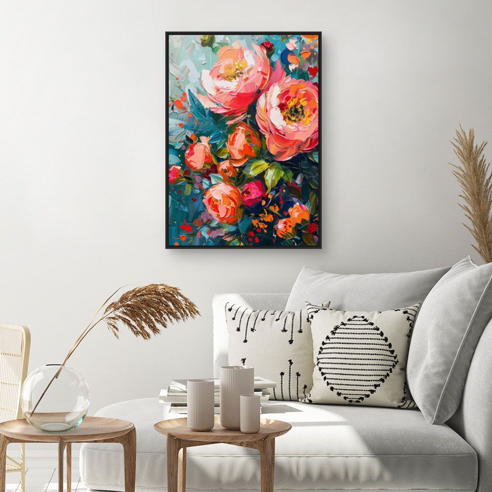 Toile "Fleurs vibrantes"