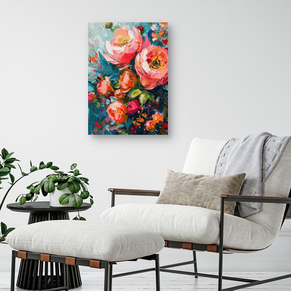 Toile "Fleurs vibrantes"
