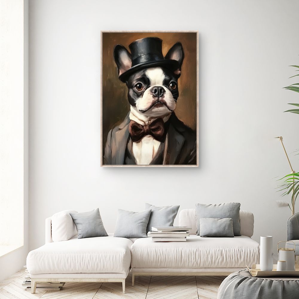 Toile "Chic canin élégant"