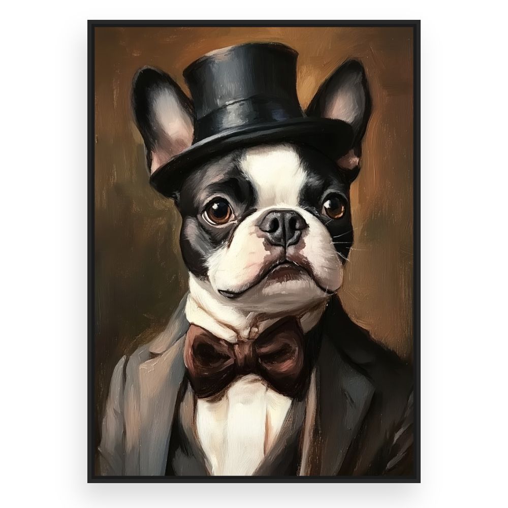 Toile Chic canin élégant – toile cadre noir (slide 3)