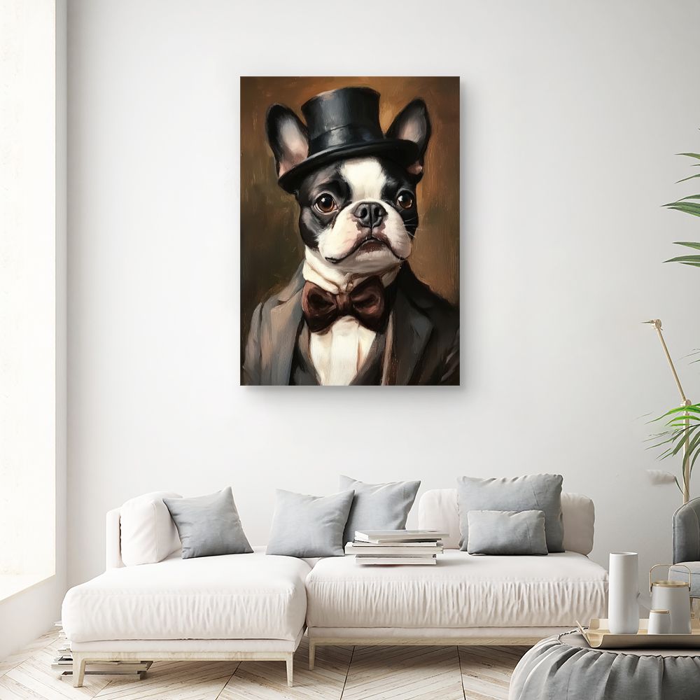 Toile "Chic canin élégant"