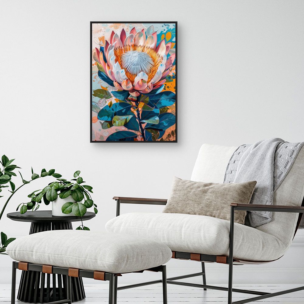 Toile "Explosion florale vibrante"
