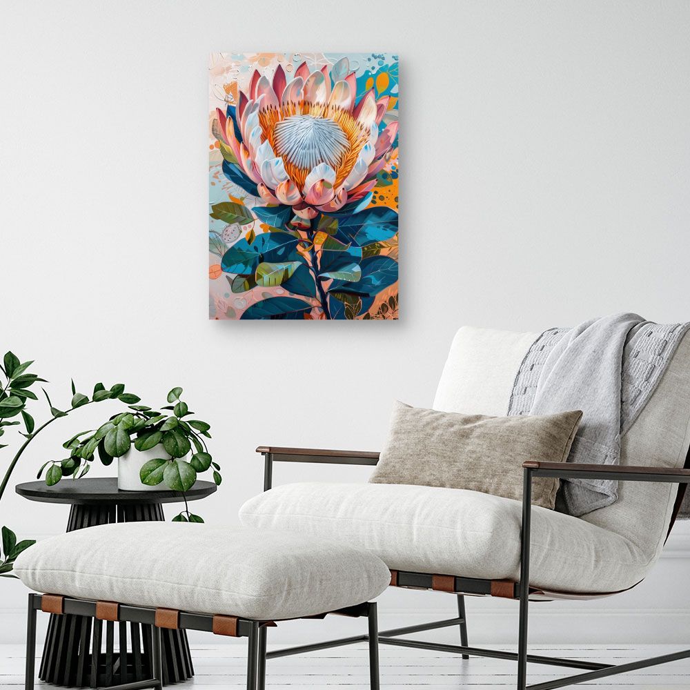 Toile "Explosion florale vibrante"