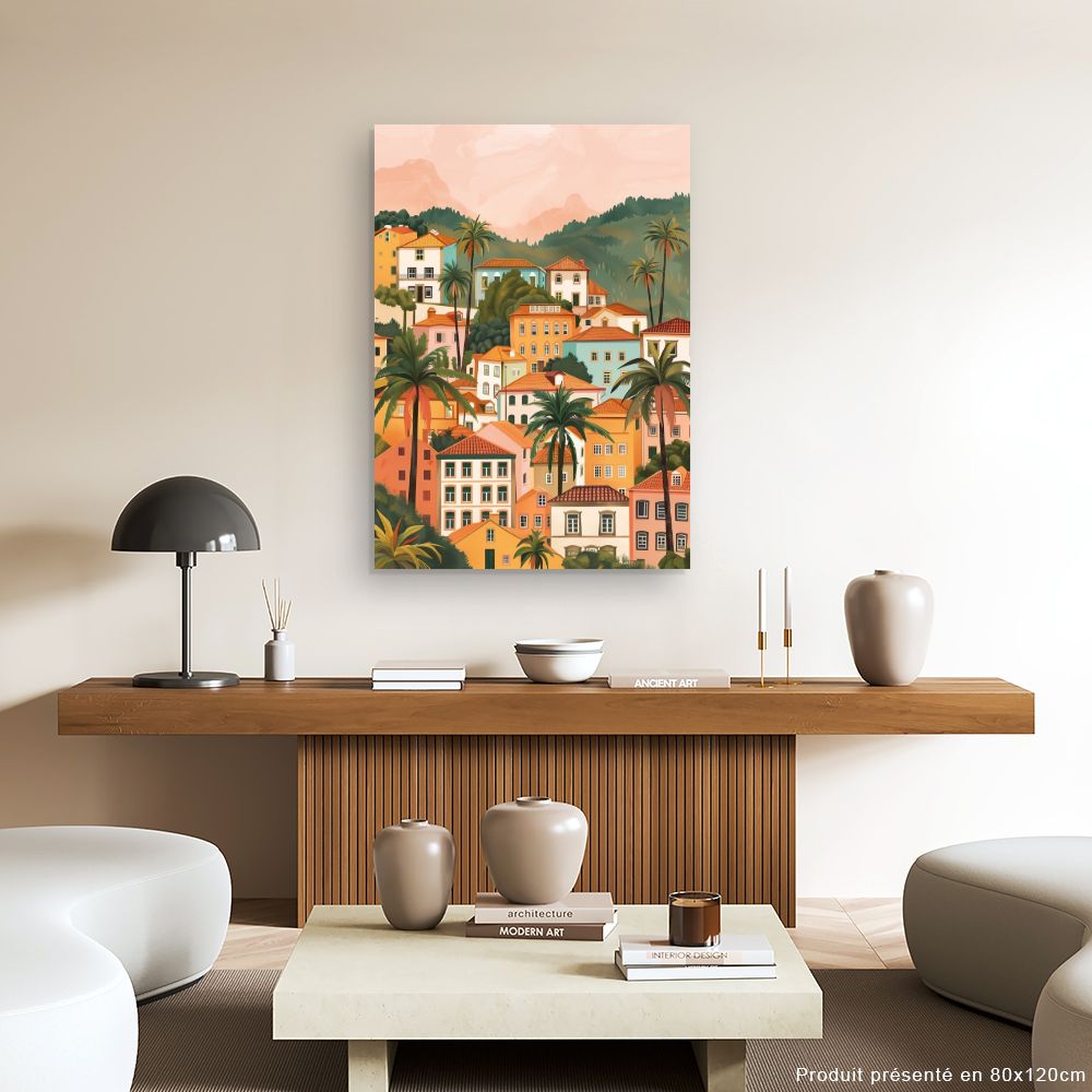 Toile "Village ensoleillé"