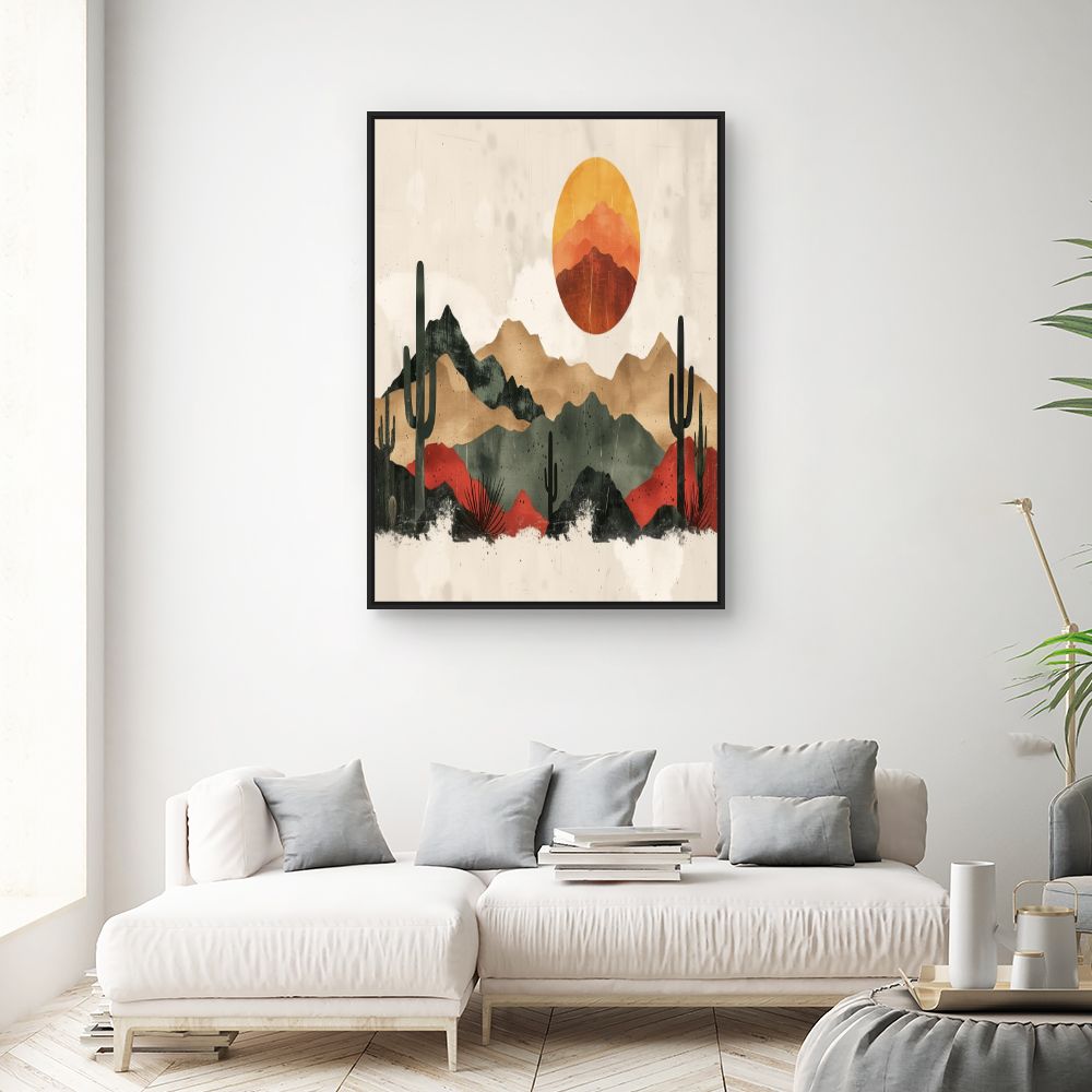 Toile "Désert et montagnes"