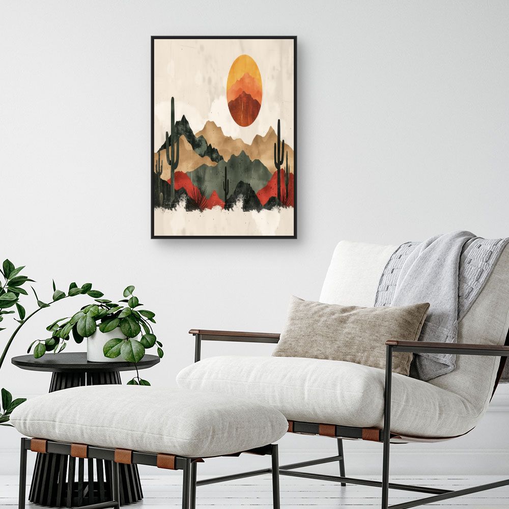 Toile "Désert et montagnes"