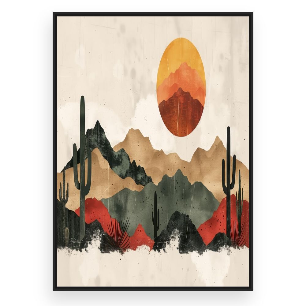 Toile Désert et montagnes – toile cadre noir (slide 3)