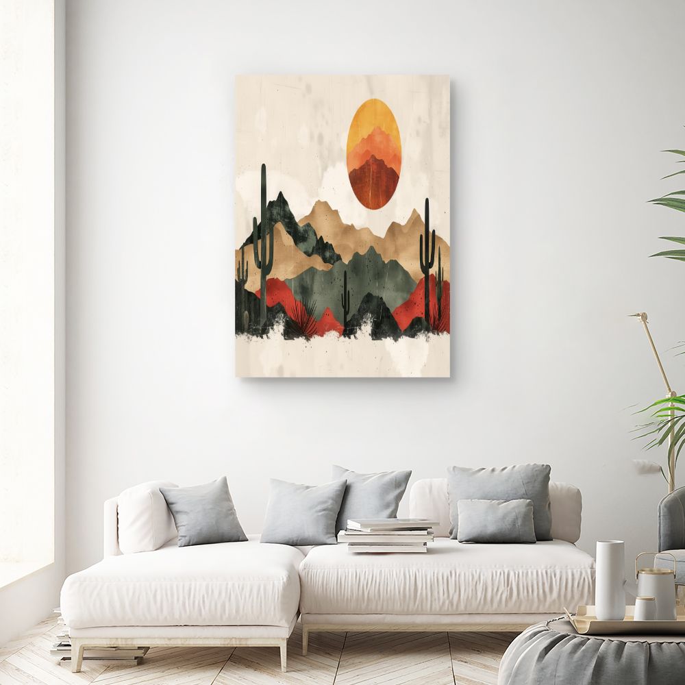 Toile "Désert et montagnes"