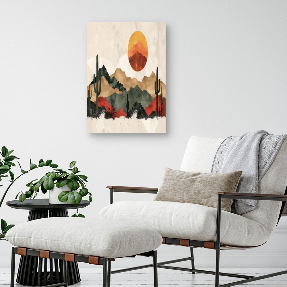 Toile "Désert et montagnes"